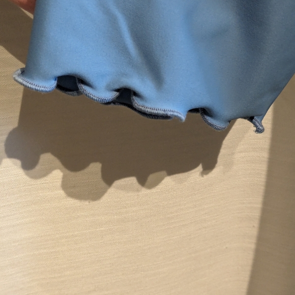 Swimsuit Dress Lettuce Hemline and wrists. NWT. Snag in front fabric. A2 - Picture 6 of 8